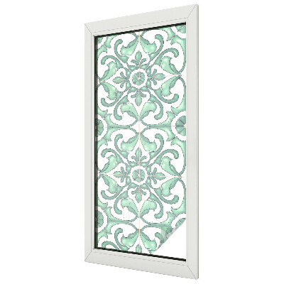 Patterned window film stained glass Green symmetry