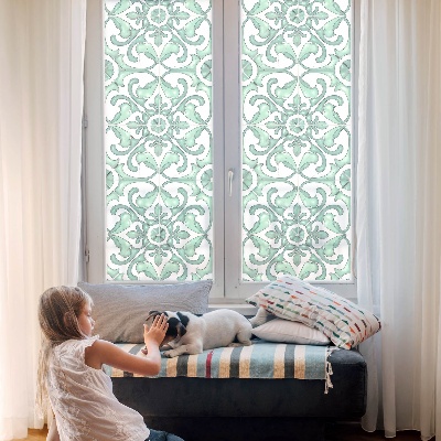Patterned window film stained glass Green symmetry