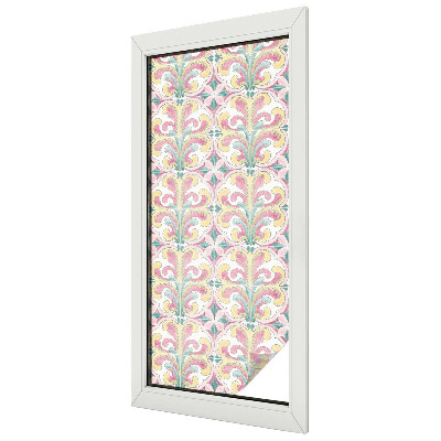 Coloured glass film for windows Floral symmetry