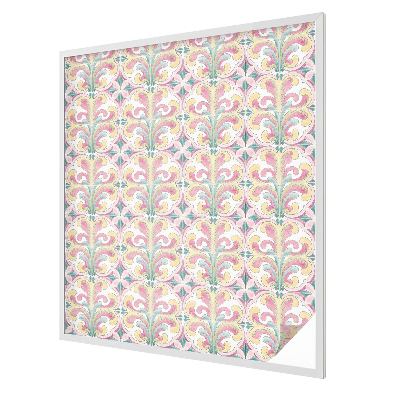 Coloured glass film for windows Floral symmetry