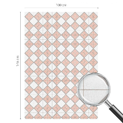 Patterned window film stained glass Geometric rhombuses