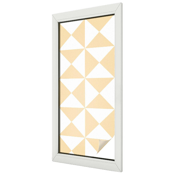 Frosted window film with stained glass pattern Geometric triangles