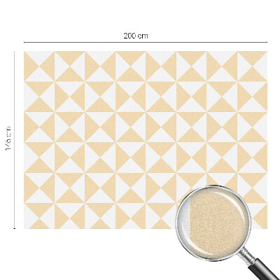 Frosted window film with stained glass pattern Geometric triangles