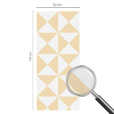 Frosted window film with stained glass pattern Geometric triangles