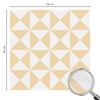 Frosted window film with stained glass pattern Geometric triangles