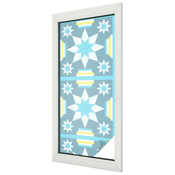 Coloured glass film for windows Star pattern