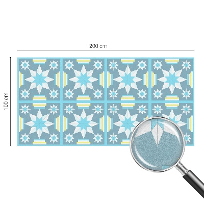 Coloured glass film for windows Star pattern