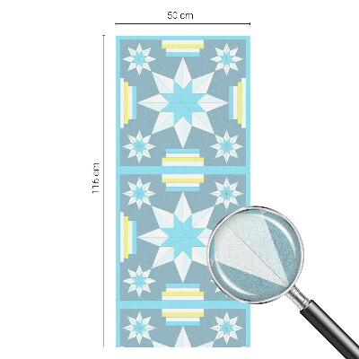 Coloured glass film for windows Star pattern