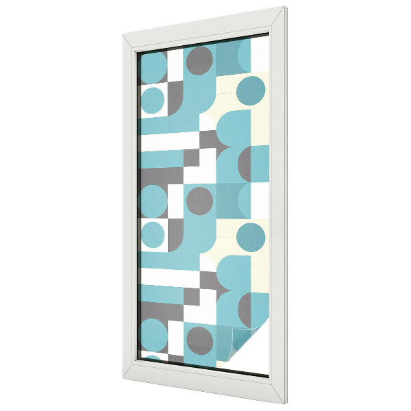 Privacy window film stained glass effect Geometric patterns