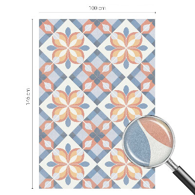 Frosted window film with stained glass pattern Colorful symmetry