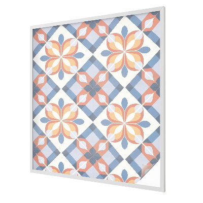 Frosted window film with stained glass pattern Colorful symmetry