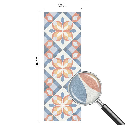 Frosted window film with stained glass pattern Colorful symmetry