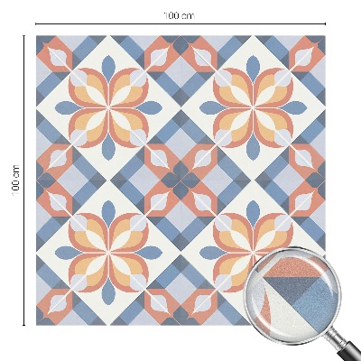 Frosted window film with stained glass pattern Colorful symmetry