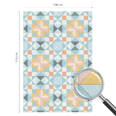 Coloured glass film for windows Colorful geometry