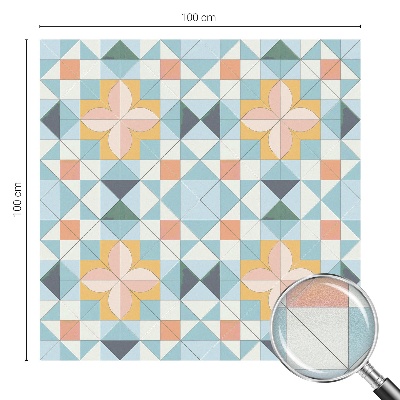 Coloured glass film for windows Colorful geometry