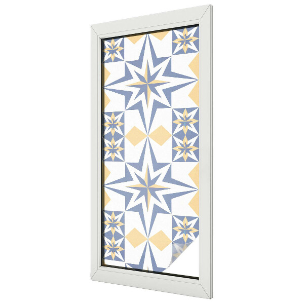 Patterned window film stained glass Star pattern