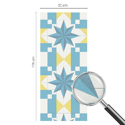 Coloured glass film for windows Blue stars