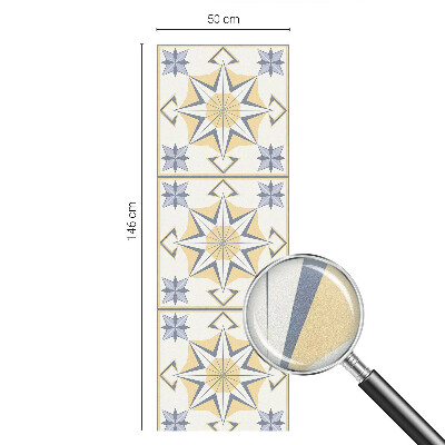 Frosted window film with stained glass pattern Geometric stars