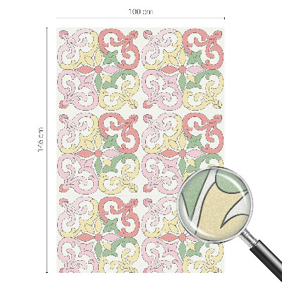 Coloured glass film for windows Floral ornaments