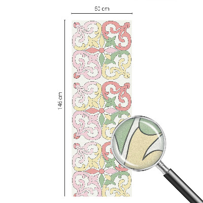 Coloured glass film for windows Floral ornaments