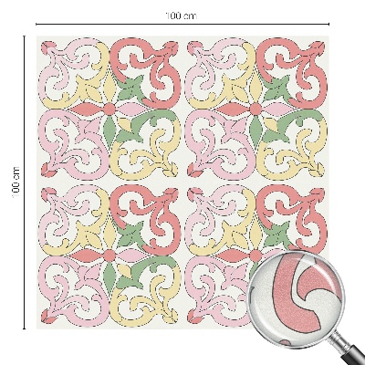 Coloured glass film for windows Floral ornaments