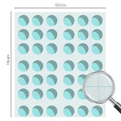 Frosted window film with stained glass pattern Modern wheels