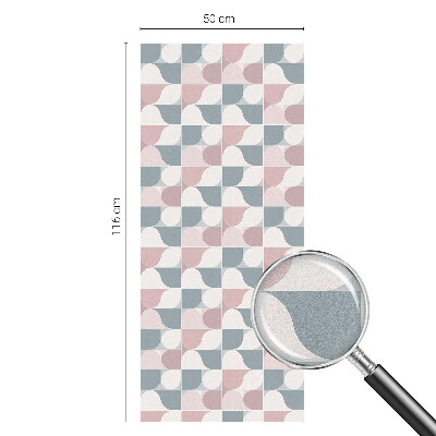 Coloured glass film for windows Pastel patterns