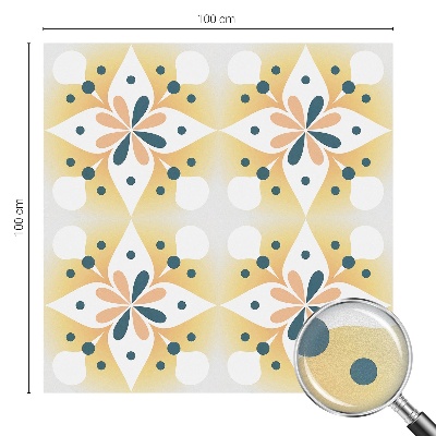 Patterned window film stained glass Floral symmetry