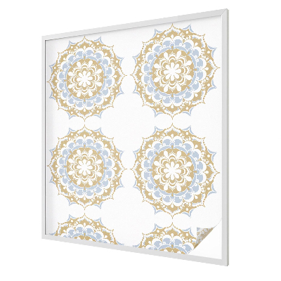 Privacy window film stained glass effect Boho mandalas