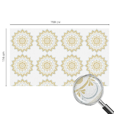 Decorative window film stained glass design Floral mandala