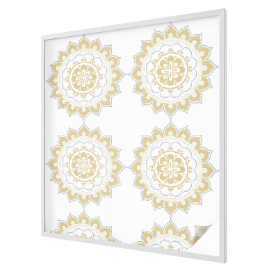 Decorative window film stained glass design Floral mandala