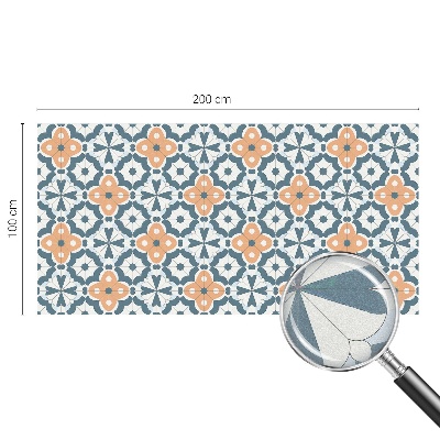 Frosted window film with stained glass pattern Mosaic Flowers