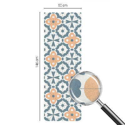 Frosted window film with stained glass pattern Mosaic Flowers