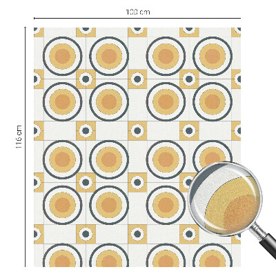 Coloured glass film for windows Retro circles