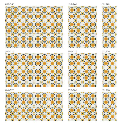 Coloured glass film for windows Retro circles