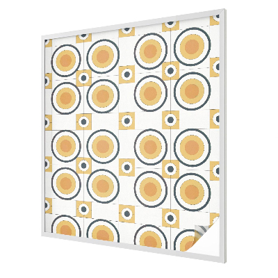 Coloured glass film for windows Retro circles