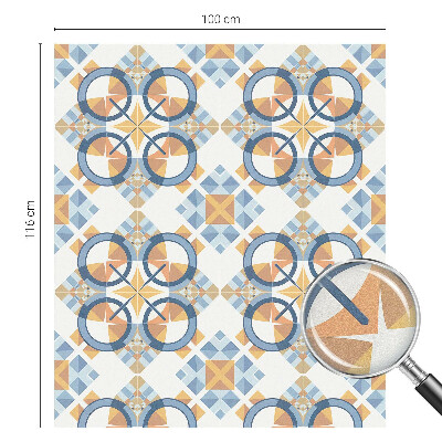 Frosted window film with stained glass pattern Geometric pattern