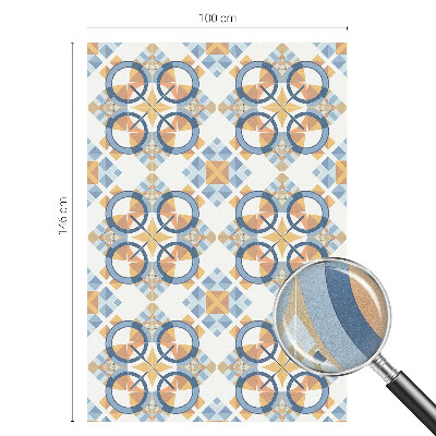 Frosted window film with stained glass pattern Geometric pattern