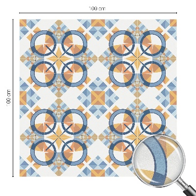 Frosted window film with stained glass pattern Geometric pattern