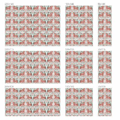 Coloured glass film for windows Colorful horses