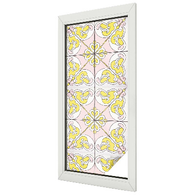 Patterned window film stained glass Abstract flowers