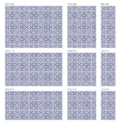 Decorative window film stained glass design Blue tiles