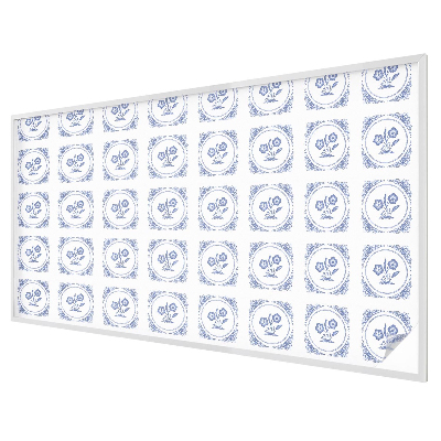 Frosted window film with stained glass pattern Delicate flowers