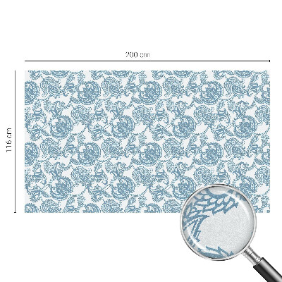 Privacy window film stained glass effect Blue ornaments