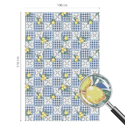 Decorative window film stained glass design Lemon pattern