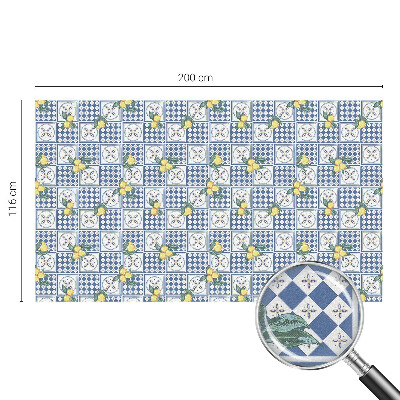 Decorative window film stained glass design Lemon pattern