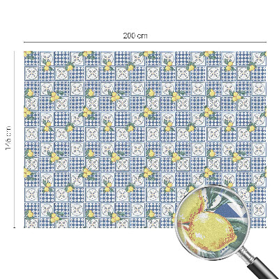 Decorative window film stained glass design Lemon pattern