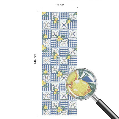 Decorative window film stained glass design Lemon pattern
