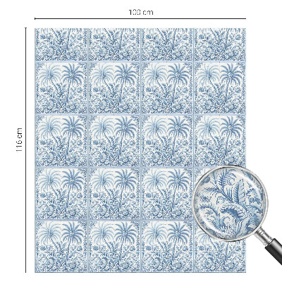 Decorative window film stained glass design Tropical landscape