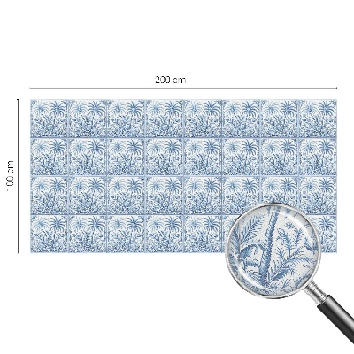 Decorative window film stained glass design Tropical landscape